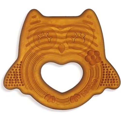 haakaa Silicone Owl Teether,Food-Grade Smiling Teething Toy for Infants, Soft Chew Toys for Babies, BPA Free, Toy for 3 Months+