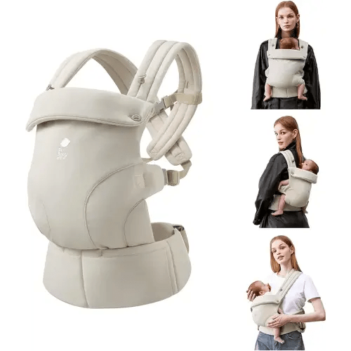 Bc Babycare CocoonGo Baby Carrier – CloudTouch Soft & Ergonomic Baby Carrier for 7–44 lbs | Easy to Wear, Adjustable Fit, Travel-Ready, Machine Washable (Light Beige)