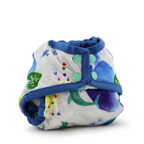 Kanga Care Rumparooz Double Leg Gusset Reusable Cloth Diaper Cover Newborn Snap | Caribbean Blue 4-15 lbs
