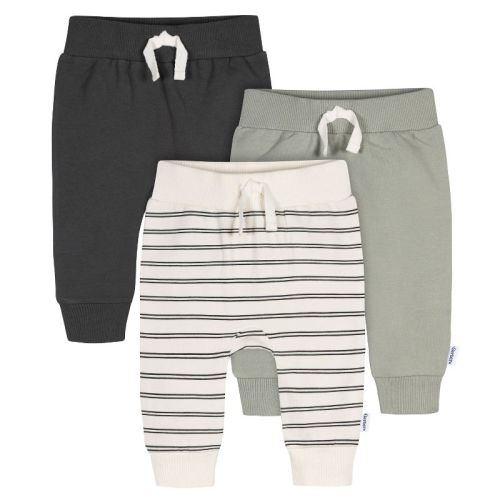 Gerber Baby Boys' 3-Pack Jogger Pants, Wrought Iron, 6-9 Months