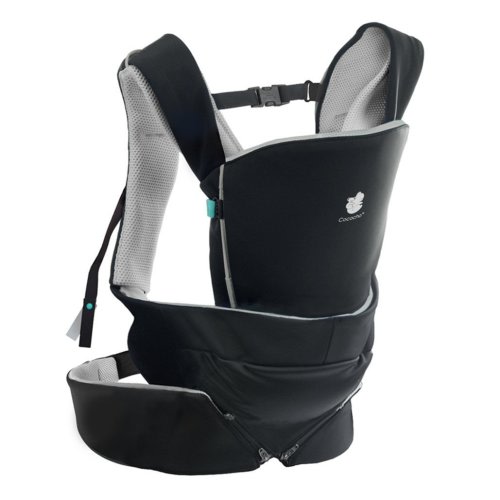 Cococho Ergonomic Baby Carrier - Off-Black+Sky Blue Details