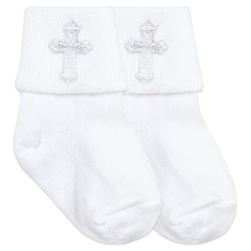 Jefferies Socks Baby Boys Girls Cross First Christening Holy Communion Turn Cuff Socks 1 Pack
