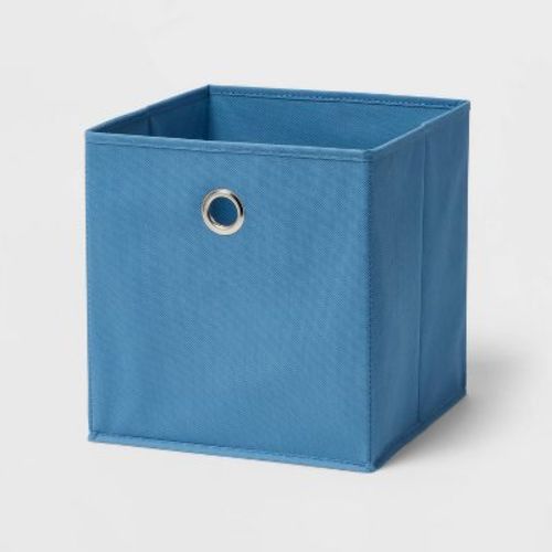 11" Fabric Cube Storage Bin - Room Essentials™, Color: Blue