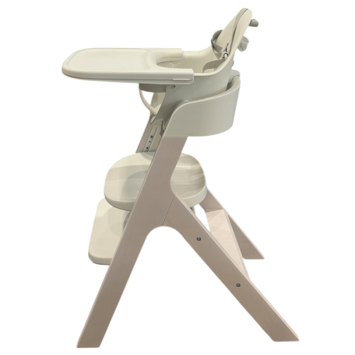 Mockingbird High Chair, Cloud Washed Beech, White