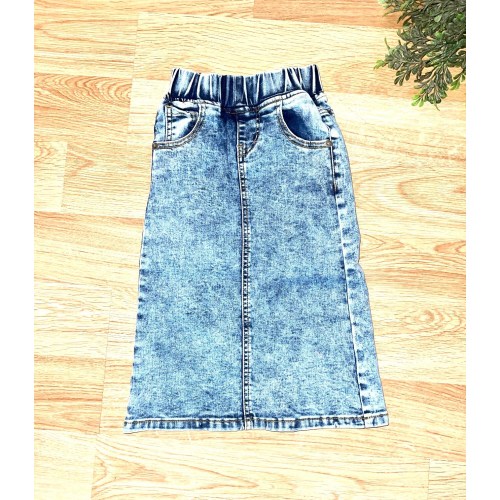 Girls medium indigo acid wash skirt