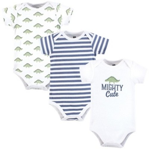 Hudson Baby Cotton Bodysuits, Mighty Cute Dino, 0-3 Months