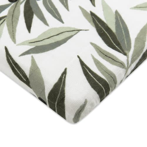 Babyletto Muslin Baby Bassinet Sheets for Girls & Boys in Olive Branches | GOTS-Certified Organic Cotton Bassinet Sheets For Girls & Boys - 360° Fitted, Soft & Cozy Rectangle Bedside Cover