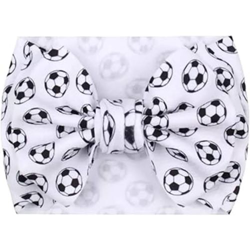 Sarlonter Soccer 7" Bow Headwrap for Baby Girls upto 4 years