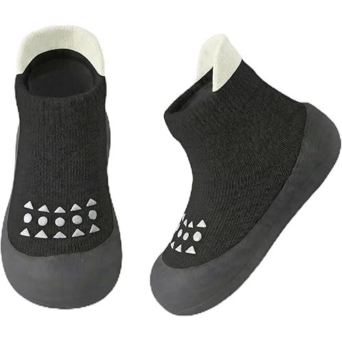 Baby Sock Shoes Toddler Walking Shoes Infant Non-Slip Slippers with Soft Rubber Sole Baby Boys Girls Sneakers