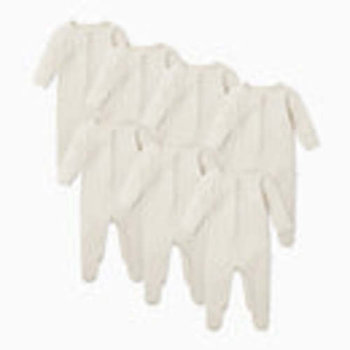 Ribbed Clever Zip Footed Baby Pajamas 7 pack | Organic Onesies | MORI US