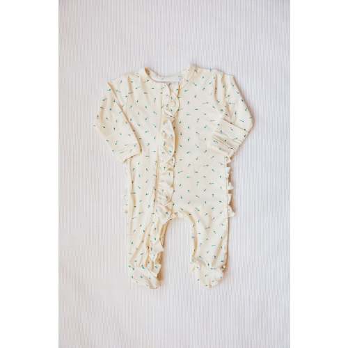 Pretty Petals Ruffled Footie