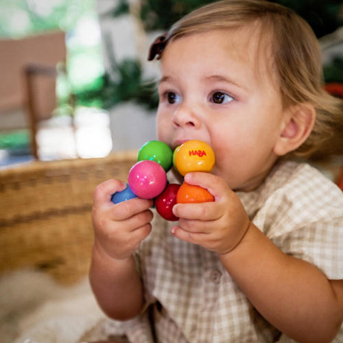 Wooden beads rattle