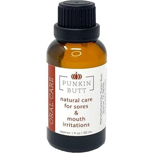 Punkin Butt Teething Oil for Adults, Soothing Oral Care for Mouth Irritations, Gums & Sores, Herbal-Infused Blend with Essential Oils, 1oz Bottle with Dispensing Tip
