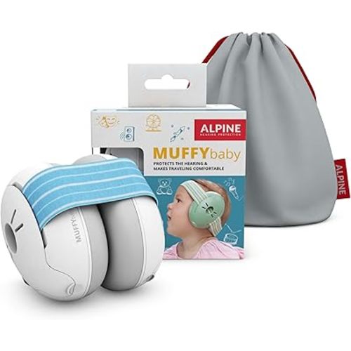 Alpine Muffy Baby Ear Protection for Babies and Toddlers up to 36 Months - CE & ANSI Certified - Noise Reduction Earmuffs - Comfortable Baby Headphones Against Hearing Damage & Improves Sleep - Pink