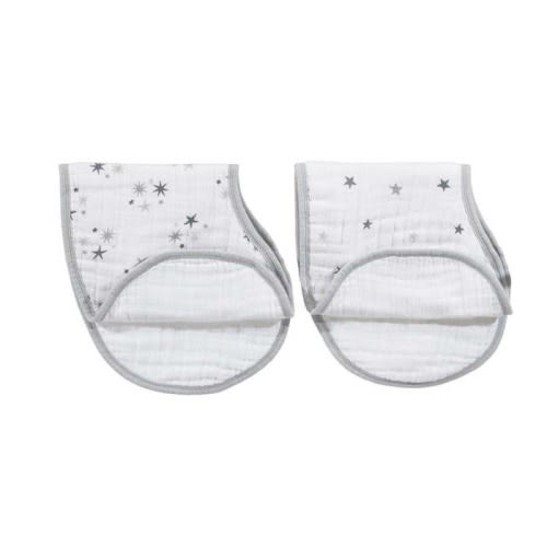 Aden + Anais Cotton Muslin Burpy Bibs - 2 Pack, Twinkle