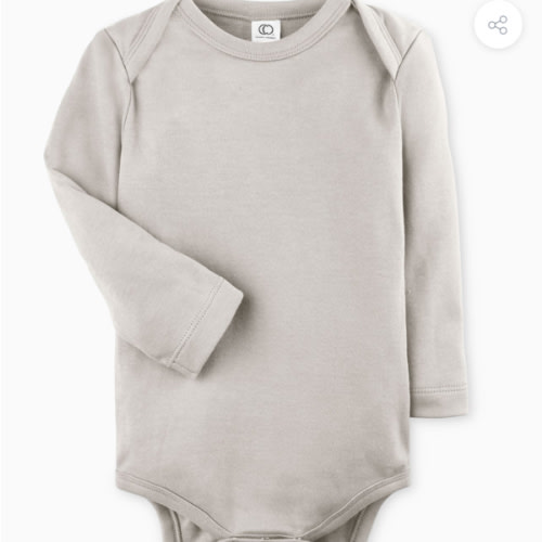 Classic Long Sleeve Bodysuit- Stone