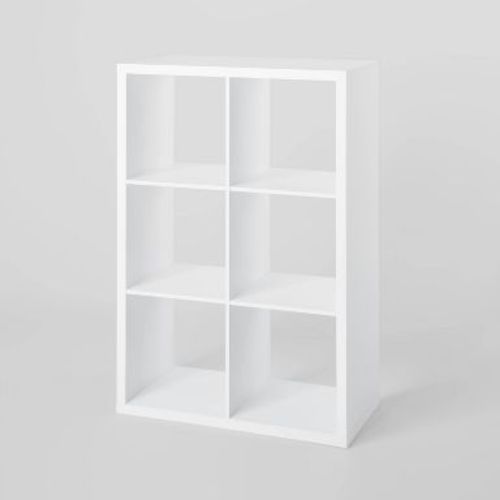 13'' 6 Cube Organizer White - Brightroom™: Decorative Bookshelf, Cubby Storage, MDF & Particle Board, 13" System Compatible