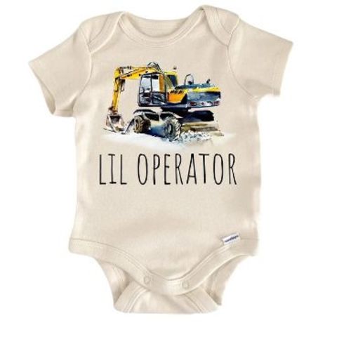 Excavator Construction Newborn Baby Onesie® Bodysuit GS1 Multicolor 0-3M
