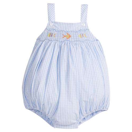 Smocked Brendan Bubble - Fish, 9 months