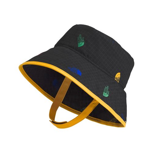 THE NORTH FACE Baby Class V Brimmer Kids Hat TNF Black Tossed Logo Grid Print/TNF Yellow 6-24mo