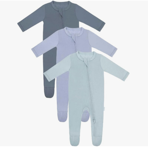RRP Unisex Baby Footies Pajamas,Rayon Derived From Bamboo,Buttery Soft Sleep 'N Play PJs,2-Way Zipper Closure,0-18 Months
