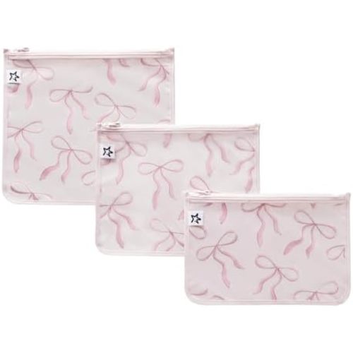 Tiny Twinkle Diaper Bag Organizing Pouches|3 Pack Mess-Proof Clear Front Travel Organizer Bags&TSA Approved Toiletry Bag Set for Baby and Mom Essentials