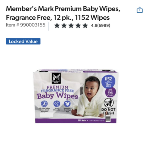 Member's Mark Premium Baby Wipes, Fragrance Free, 12 pk., 1152 Wipes - Sam's Club