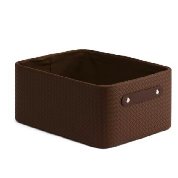 Faux Leather Large Basket Weave Bin | Home | TJ Maxx