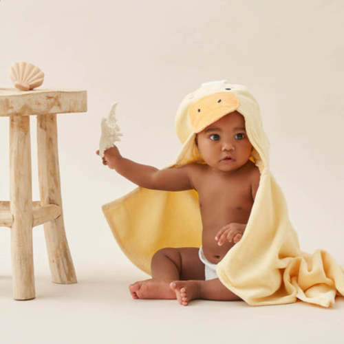 Yellow Duckie Hooded Baby Bath Wrap – Elegant Baby