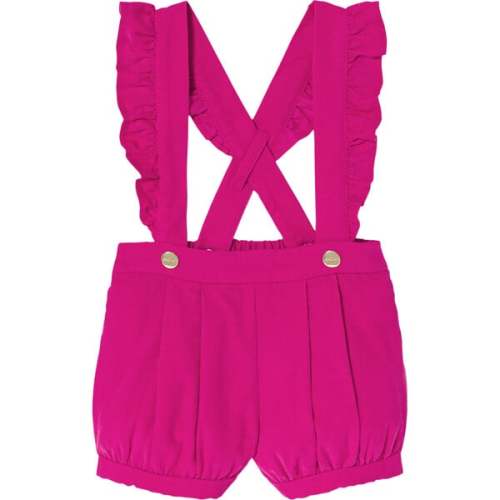 Baby Girl Shorts with Straps, Raspberry - Jacadi | Maisonette
