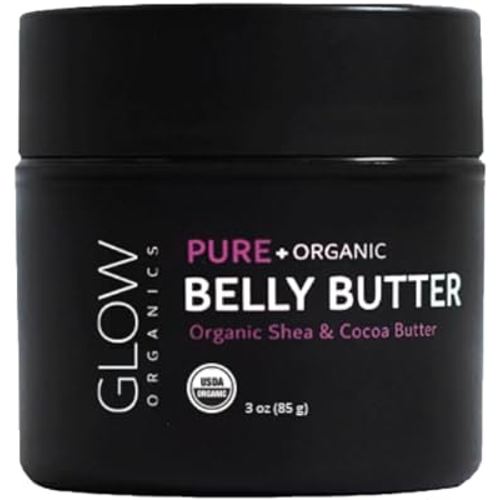 100% Organic Belly Butter, Prevents Stretch Marks and Firms Skin