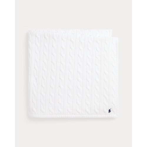 Cable-Knit Cotton Baby Blanket