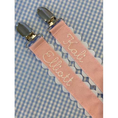 Monogrammed Pacifier Clip Holder Embroidered Name - Etsy