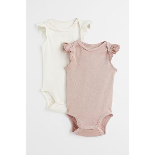 2-pack Picot-trim Bodysuits
