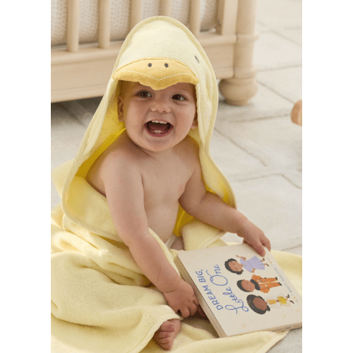 Super Soft Baby Hooded Towel & Washcloth Set - Duck
