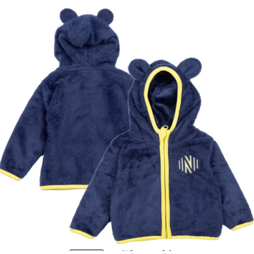 Toddler Nashville SC  Sport Design Sweden Navy Tie-Breaker Teddy Full-Zip Hoodie