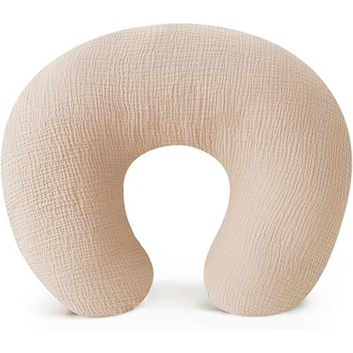 Konssy Muslin Nursing Pillow Covers, 100% Cotton Soft and Adorable Nursing Cover for Breastfeeding Pillows, Pillow Slipcover for Baby Girls Boys Newborn