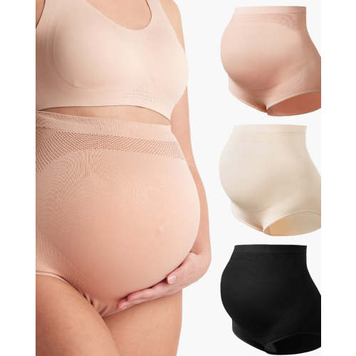 High Waist Pregnancy Seamless Soft Belly Support Panties (3 Pack)