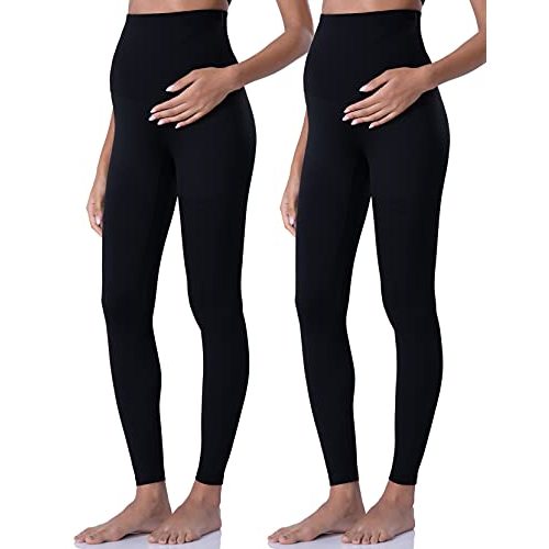 POSHDIVAH Women's Maternity Leggings Over The Belly Pregnancy Yoga Pants Active Wear Workout Leggings