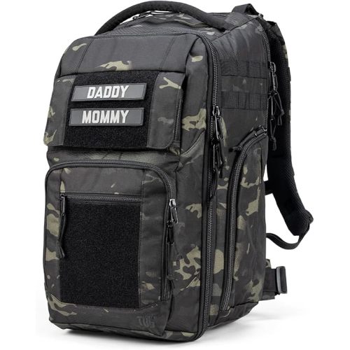 Tactical Baby Gear Everyday Diaper Bag Backpack for Men w/Changing Mat (Multicam Black Everyday)