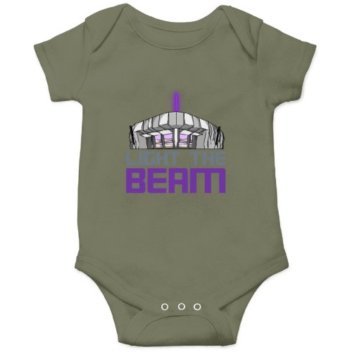 Light The Beam - Sacramento Basketball Classic Onesies Kids's Short Sleeve Onesie 12M Military green sold by DavScott | SKU 41190784 | Printerval