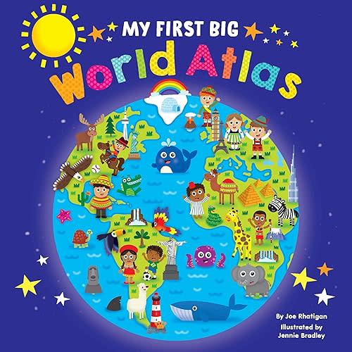 My First Big World Atlas - Lap Size Board Book - Educational Children's Book - Preschool Learning - Hardcover Board book – August 24, 2020