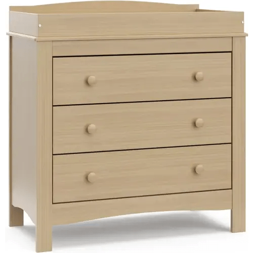 Graco Noah 3 Drawer Chest with Changing Topper (Driftwood) - GREENGUARD Gold Certified, Dresser for Nursery, 3 Drawer Dresser, Kids Dresser, Nursery Dresser Drawer Organizer, Chest of Drawers