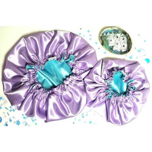 Mommy and Me Bonnet Set, Baby Bonnet, Adult Bonnet, Reversible Bonnet, Two Tone Bonnet, Mermaid Bonnet,Satin Bonnet,Silk Bonnet,Lavender