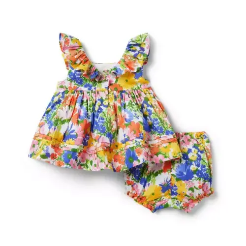 Baby Floral Ruffle Matching Set