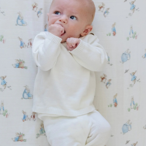 PETER RABBIT™ COTTON MUSLIN CRIB SHEETS