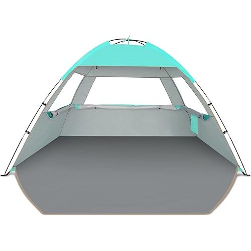 Venustas Beach Tent Sun Shelter for 3/4/6/8 Person, UPF 50+ UV Protection Beach Canopy, Lightweight and Easy Setup Cabana, Portable Shade Tent
