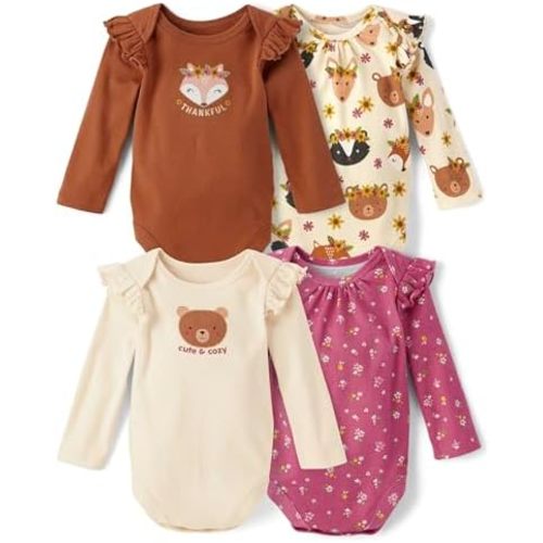 The Children's Place,Unisex Baby,and Newborn Everyday Long Sleeve Bodysuits
