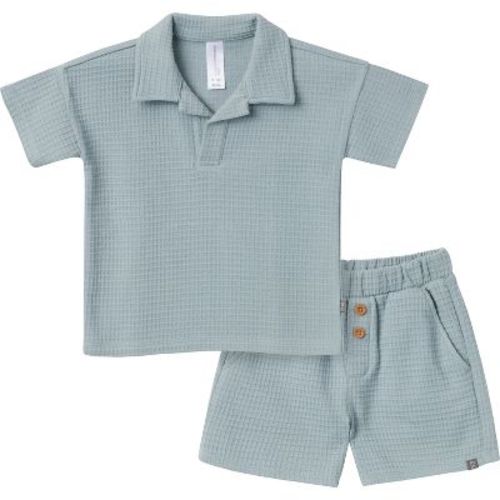Modern Moments™ by Gerber Toddler Boys' 2-Piece Johnny Collar and Shorts Set, Beige, 4T