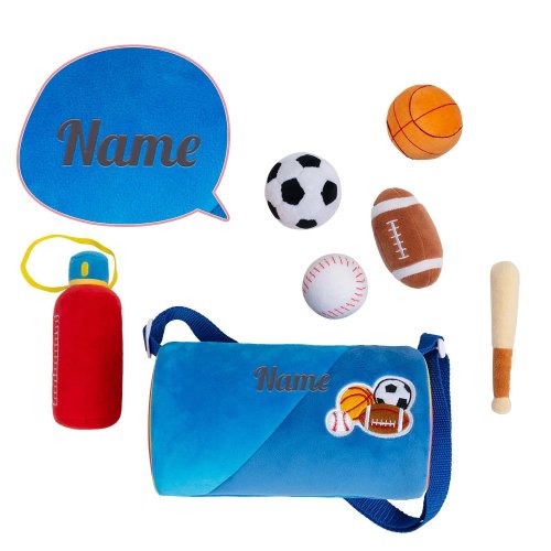 Personalized Baby's First Sports Bag Plush Playsets Sound Toys Set